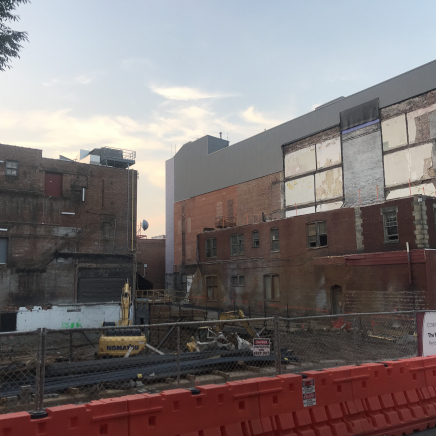 Demolition of lobby for Maryland Theatre